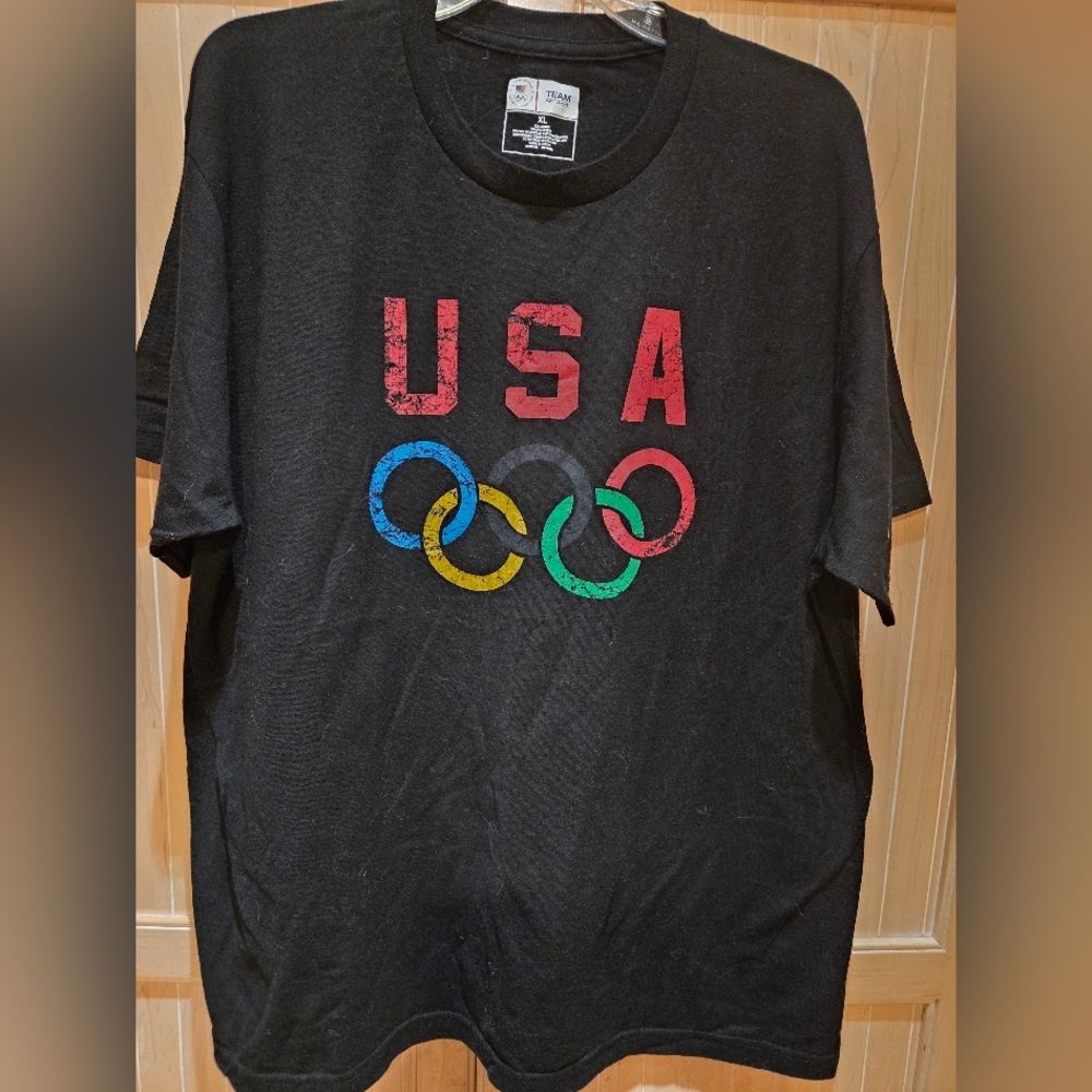 USA Olympic Rings Men's Tee XL EUC